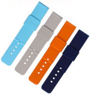 Custom silicone straps for smartwatches in various colors
